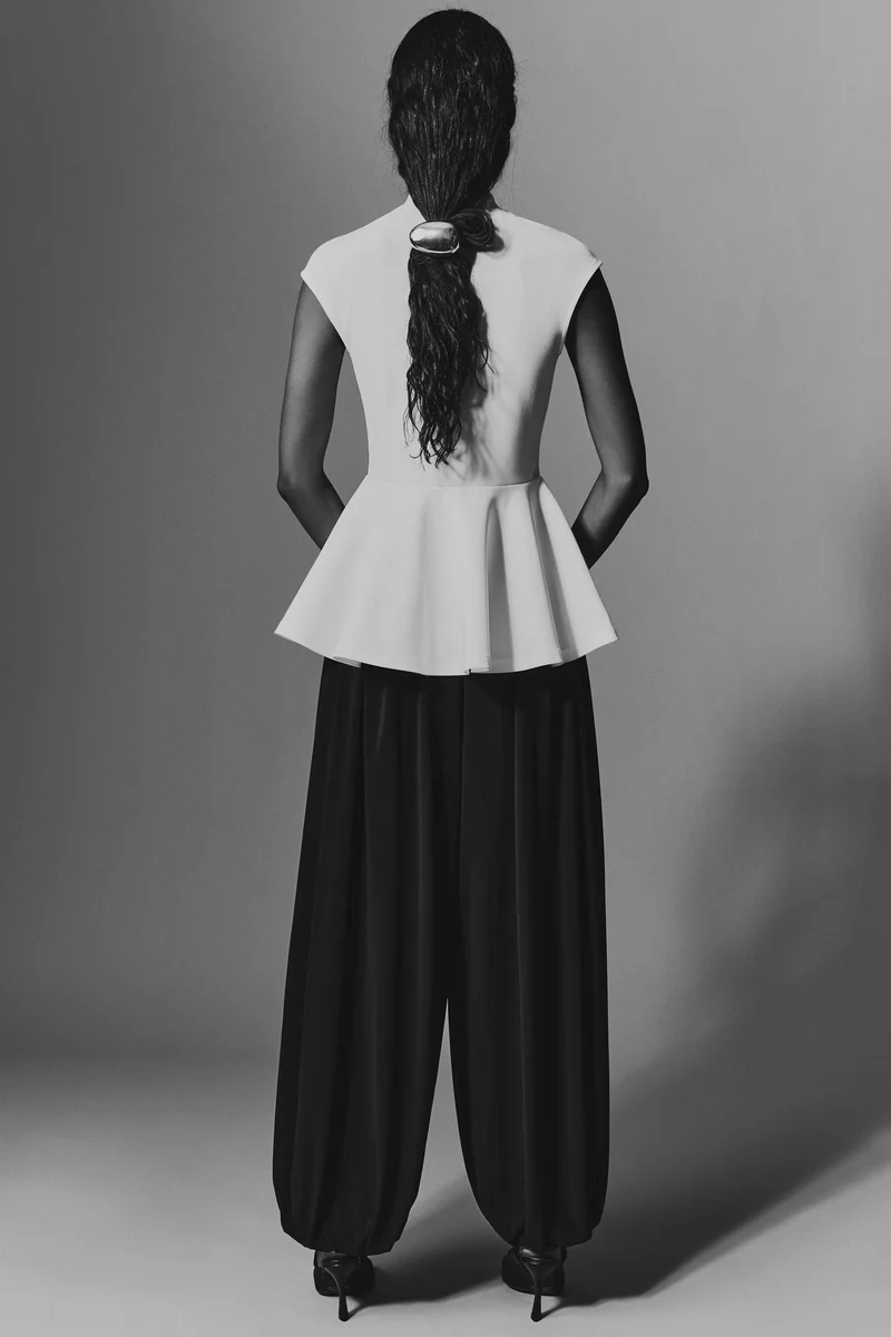 H&M Ponte di Roma peplum top