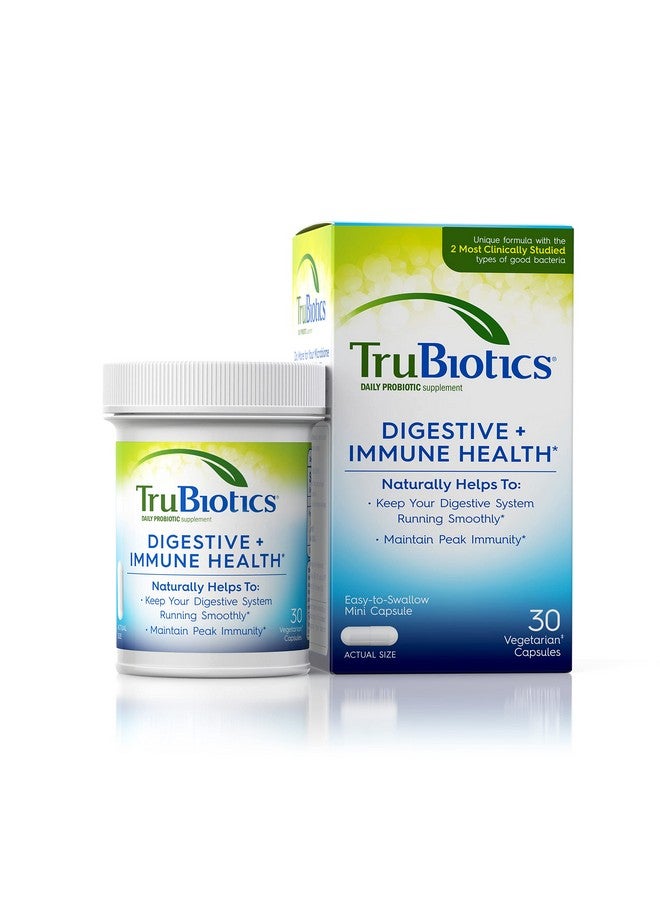 TruBiotics Probiotics For Women & Men Digestive & Immune Health Supports Regularity & Helps Relieve Minor Abdominal Discomfort Gas & Bloating 2 Clinically Studied Probiotic Strains 30 Capsules - Image 2