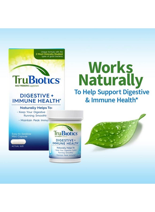 TruBiotics Probiotics For Women & Men Digestive & Immune Health Supports Regularity & Helps Relieve Minor Abdominal Discomfort Gas & Bloating 2 Clinically Studied Probiotic Strains 30 Capsules - Image 4