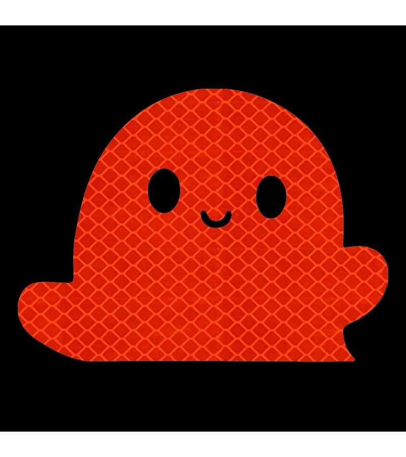 Orange Ghost Pattern Car Door Warning Reflective Stickers For All Cars Motorcycles - Image 5