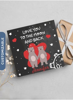 Share the Love Love you to the moon and back - Personalised Greeting Card 