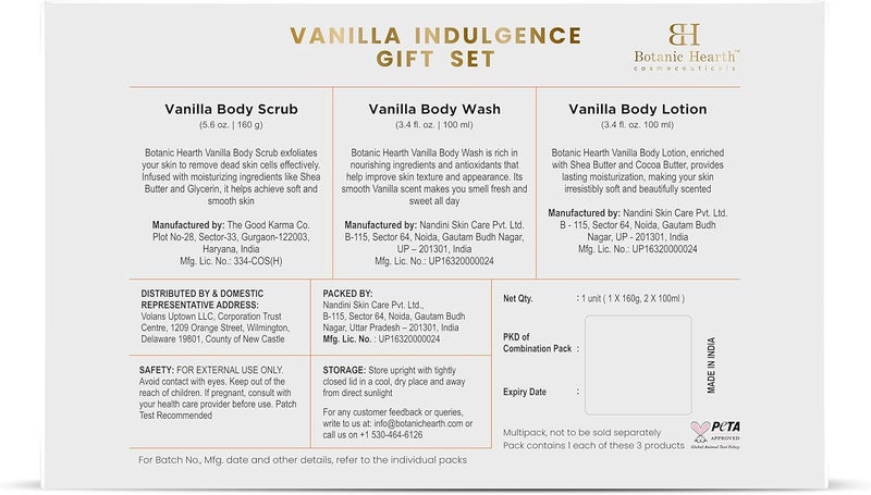 Botanic Hearth Vanilla Indulgence Gift Set - Image 3