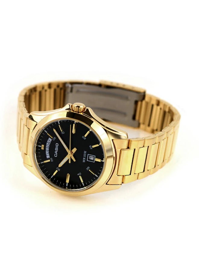 كاسيو ساعة كاسيو MTP-1370G-1A للرجال أنالوج بسوار من الفولاذ المقاوم للصدأ باللون الذهبي - Image 2