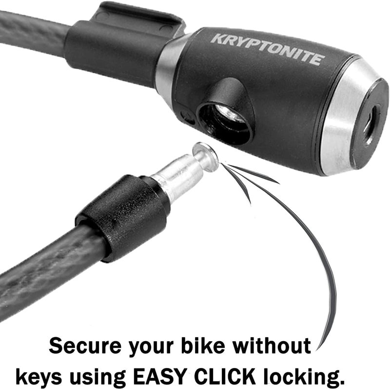Kryptonite KryptoFlex Bike Lock Cable, 2FT/6FT Long 15mm Thick Heavy Duty Braided Steel Cable Anti-Theft Security Lock for Outdoor Equipment, Combination/Key Bike Lock - Image 2