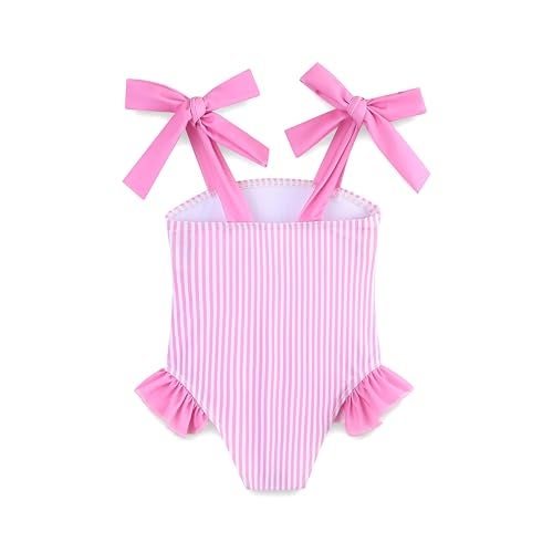 Bibimom Baby Girl Swimsuit 6-9 Months Pink Stripe Tankini Infant Travel Beach Swimwear - Image 3