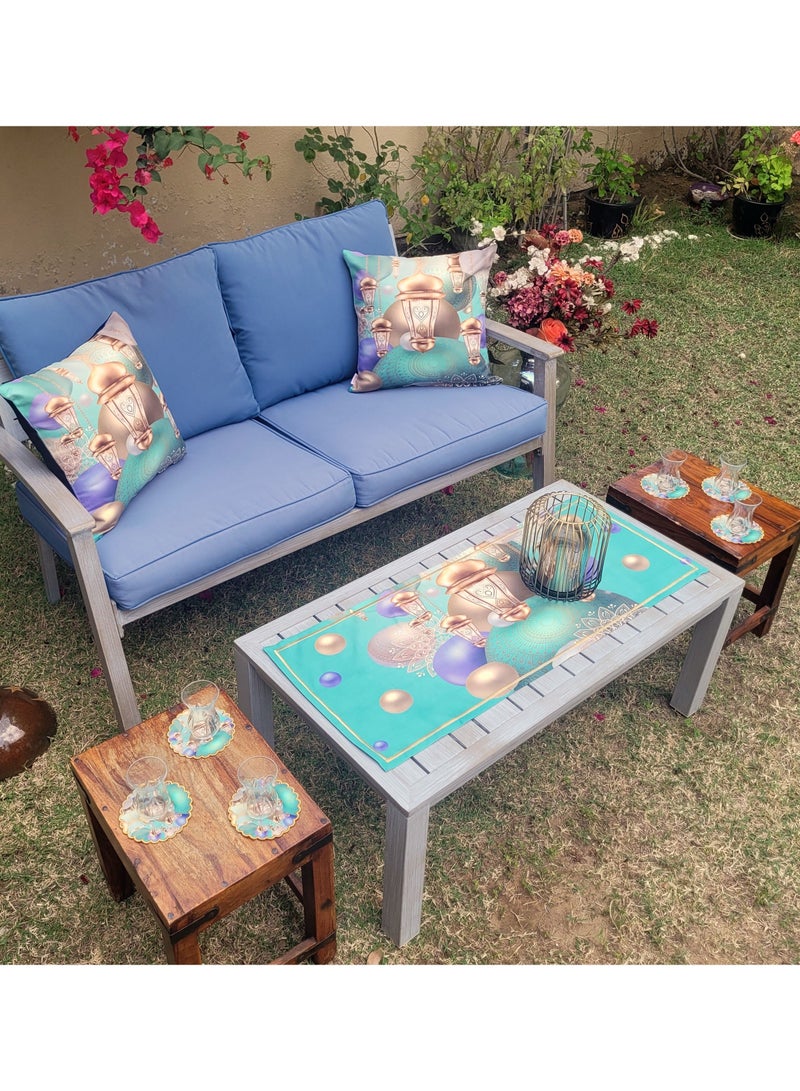 Alwan Ramadan Kareem Fabric Coaster Set of 6 - Image 5