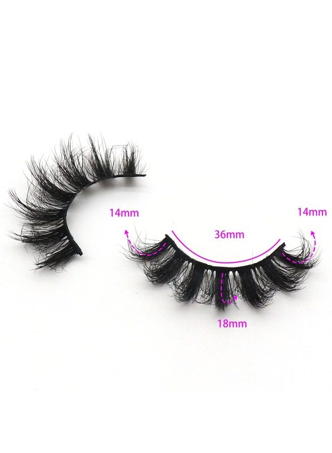 Veleasha Lashes Pack 7 Pairs Mink Lashes Look 20mm Fluffy False Eyelashes Wispy Volume 8D Eye Lashes Vegan Fake Eyelashes | Cat Eye - Image 5