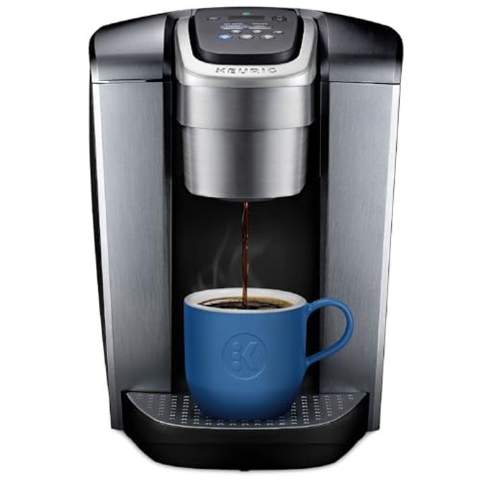 Keurig K-Elite Single Serve K-Cup Pod Coffee Maker, with Strength and Temperature Control, Iced Coffee Capability, 8 to 12oz Brew Size, Programmable, Brushed Silver
