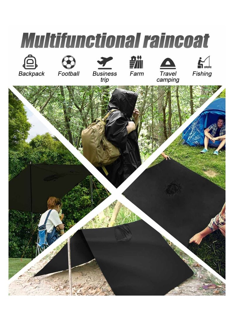 Arabest - Waterproof Poncho Adult, Lightweight Reusable Rain Poncho Adult Waterproof for Outdoor Hiking Camping Cycling Traveling Waterproof Raincoat with Emergency Grommet Corners - Image 1