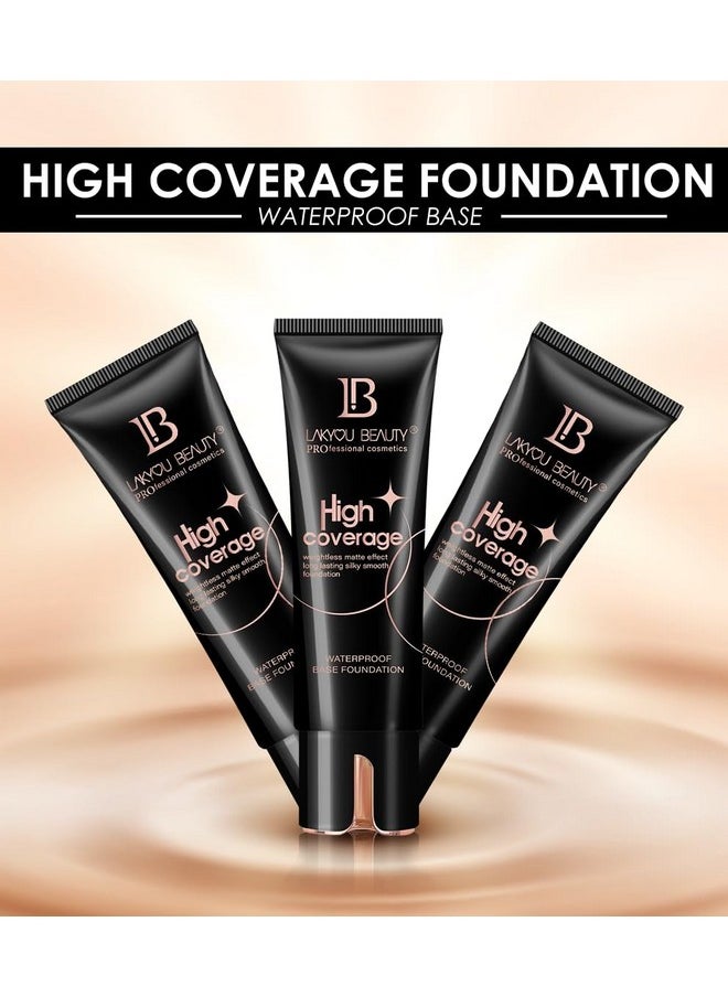 LAKYOU BEAUTY Lakyou Beuty High Coverage Foundation Cream | Weightless | Matte Effect | Long Lasting | Waterproof Base Foundation | Shade-04 (Natural Nude) | 80Ml  - Image 4