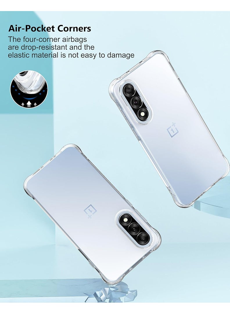 Case Up حافظة شفافة متوافقة مع OnePlus Nord 5، غلاف هاتف TPU يمتص الصدمات، ناعم ومرن وواضح كريستالي - Image 4