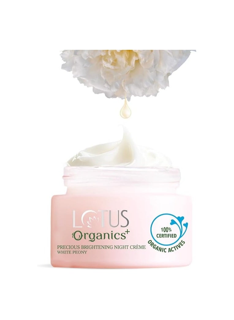 Lotus Lotus Organics+ Precious Brightening Night Creme, White  - Image 1