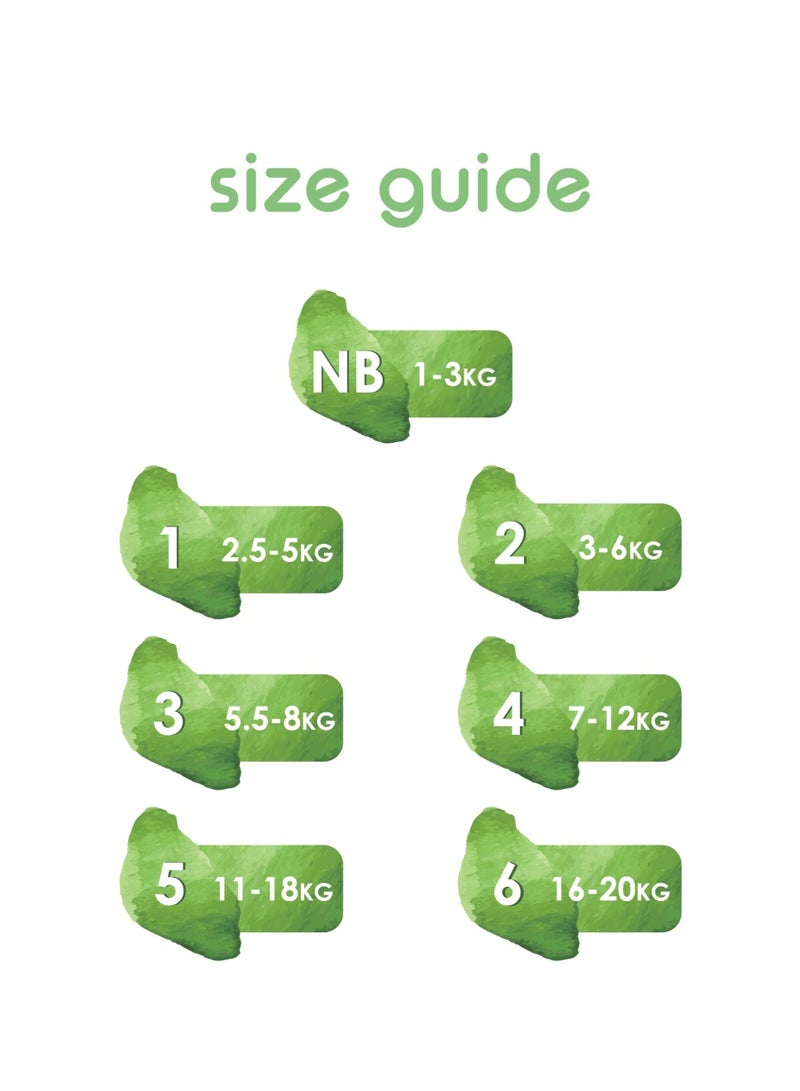 Organic Diapers Size-1 Upto 5kg Single Pack With Leopard Print 34 Diapers
