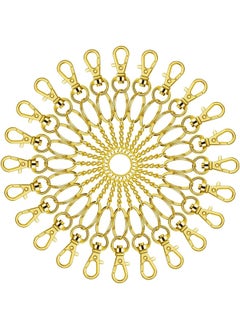 150Pcs Gold Swivel Snap Hook Set,Swivel Clasp Keychain Hook Lobster Clasp Split Key Rings with Chain and Jump Rings Bulk for Keychain Lanyard,Jewelry,DIY Crafts Supplies