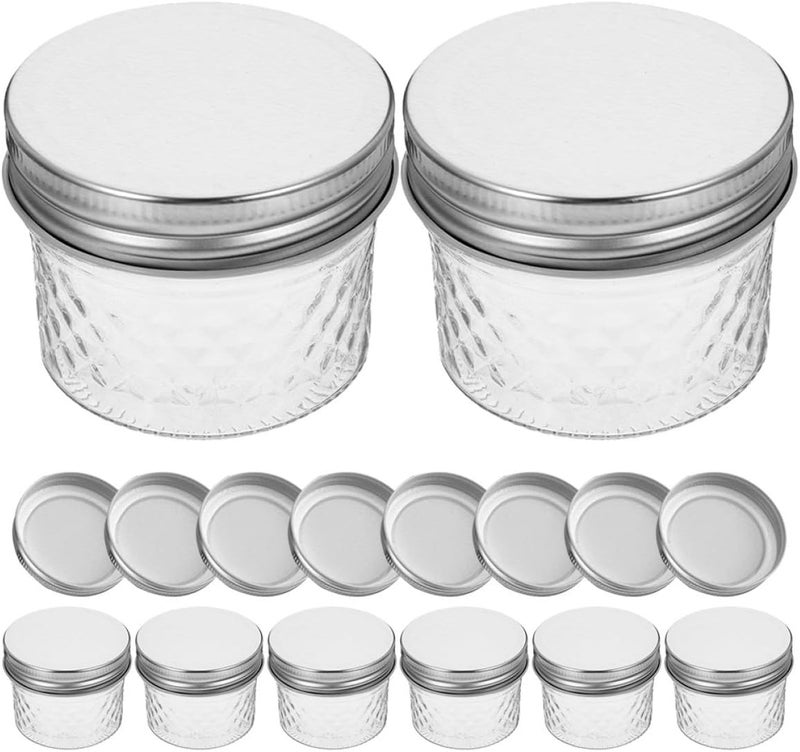 Glass Jam Jars with Lids 120ml Small Airtight Storage Jars Household Containers for Kitchen Canning and Honey - Image 1