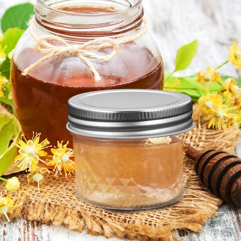Glass Jam Jars with Lids 120ml Small Airtight Storage Jars Household Containers for Kitchen Canning and Honey - Image 5