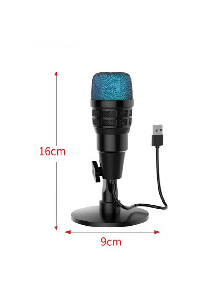 Generic - USB Gaming Microphone with RGB Lighting Effects, Plug and Play Noise Cancelling for PC Mac PS4 PS5, Cardioid Condenser Microphone for Twitch Streaming Game Podcast, Online Chat and More - Image 1