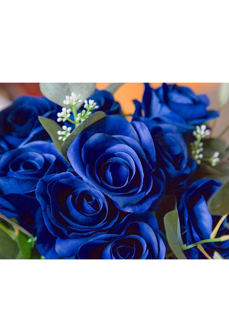 زهور صناعية وهمية، 6 قطع من الورود الصناعية المزيفة زهور حريرية مع سيقان للمنزل وحفلات الزفاف والفنادق والمكتب والديكور المركزي - Image 5