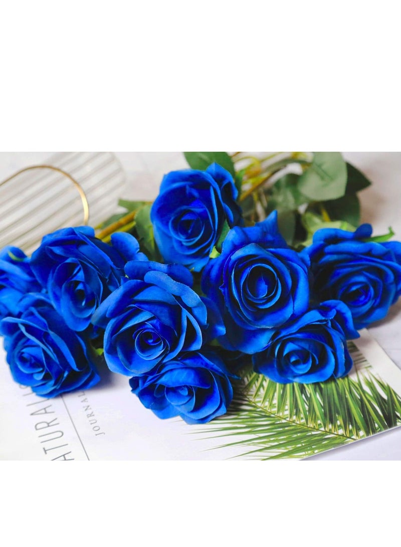زهور صناعية وهمية، 6 قطع من الورود الصناعية المزيفة زهور حريرية مع سيقان للمنزل وحفلات الزفاف والفنادق والمكتب والديكور المركزي - Image 3