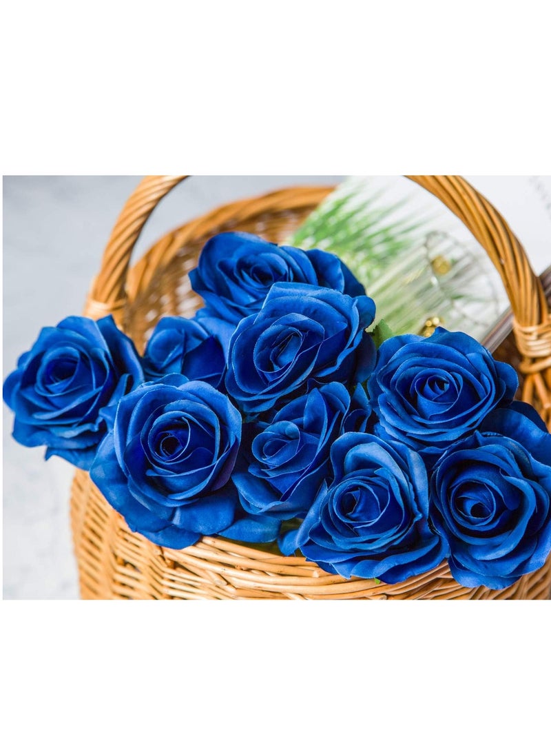 زهور صناعية وهمية، 6 قطع من الورود الصناعية المزيفة زهور حريرية مع سيقان للمنزل وحفلات الزفاف والفنادق والمكتب والديكور المركزي - Image 4