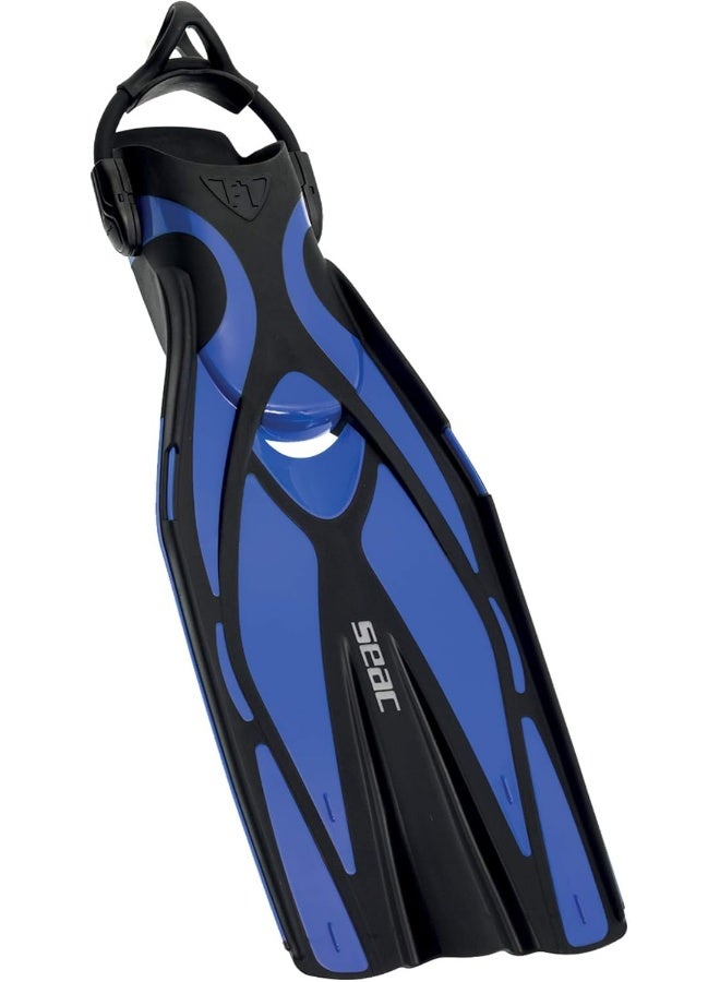 Seac SEAC Unisex's Vela OH, Snorkeling and Pool Swimming Short Fins with Adjustable Strap  - Image 2