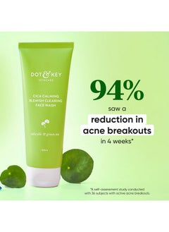 Dot & Key Dot & Key Cica 2% Salicylic Acid Face Wash for Oily, Acne Prone Skin, With Green Tea I Acne Clearing Sulphate Free Face Wash for Men & Women (200ml) | Pack of 2  - Image 3