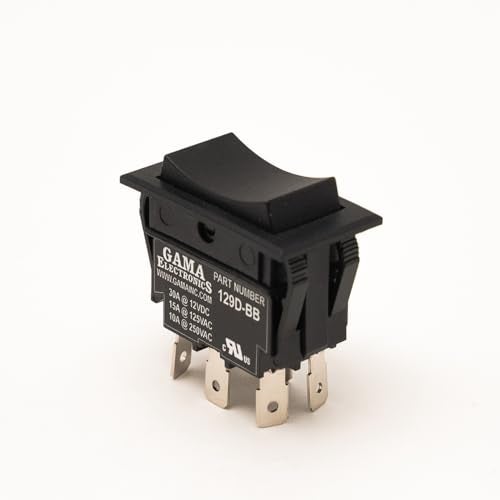 GAMA Electronics 30 Amp DPDT Momentary On-Off-Momentary On Rocker Switch - Image 2