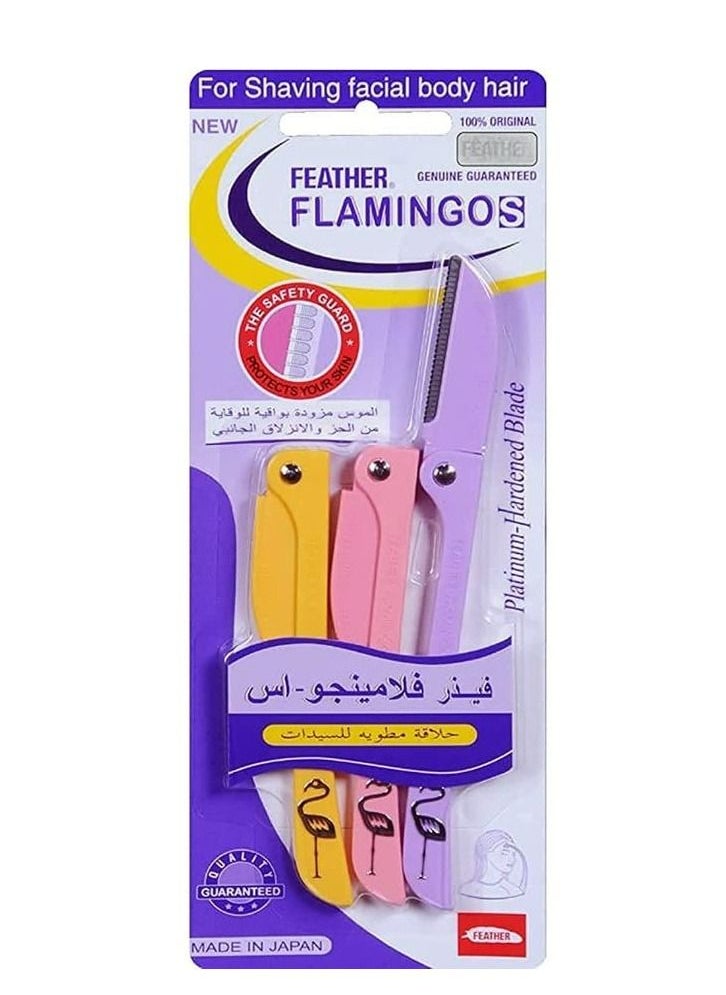Feather-Flamingo - Pack of 2 stainless steel safety razors - Image 1
