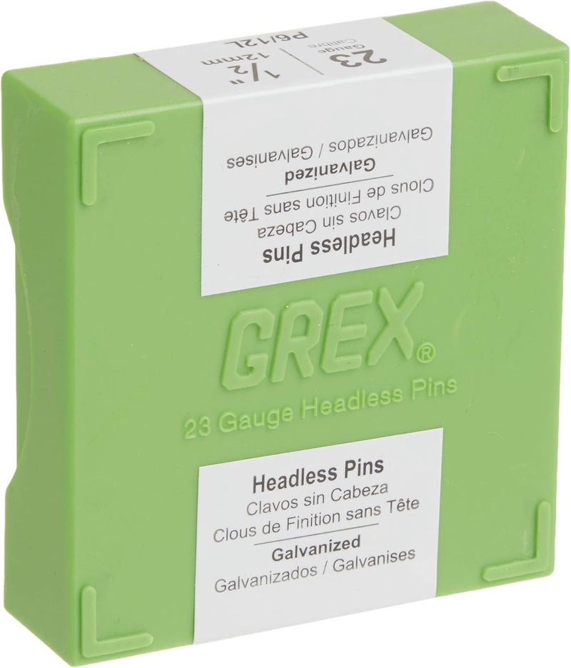 Grex P6/12L 1/2 In. 23 Ga. Headless pins, Galvanized, 10M/Bx - Image 1