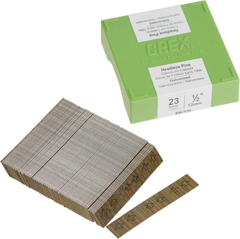 Grex P6/12L 1/2 In. 23 Ga. Headless pins, Galvanized, 10M/Bx - Image 2