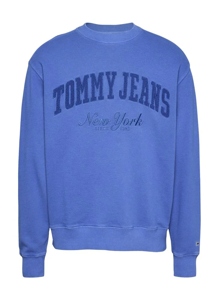 تومي جينز Logo Print Crew Neck  Sweatshirt