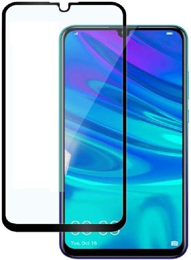 5D Glass Tempered Screen Protector, Full Glue, 9H Hardness, Easy Installation Scratch Resistant for Honor 10 Lite - Black