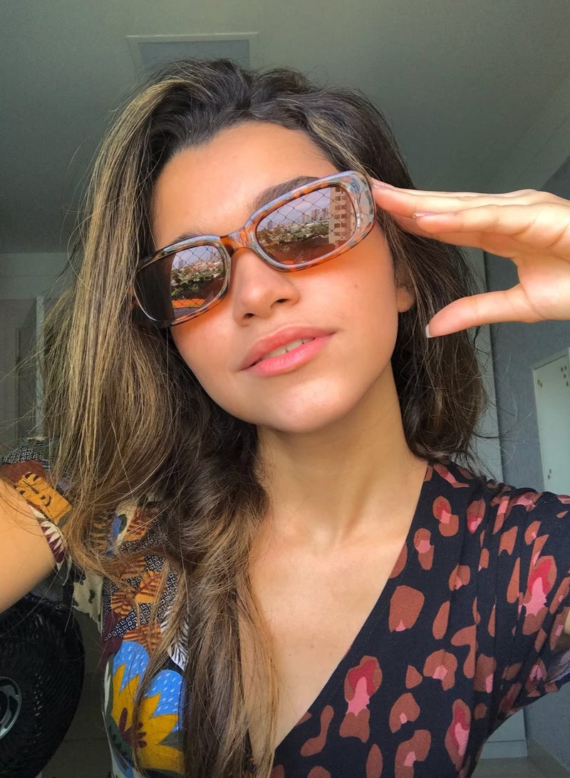 SOLARAE Retro Glasses, Sunglasses Women, Rectangle Sunglasses for Women/ Men Driving Glasses 90‚Äôs Vintage Small Square Eyewear UV Protection Glasse (4 pcs) - Image 4