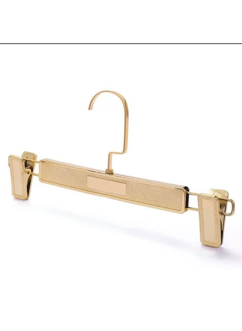 Generic - Nature Smile Gold Clip Hanger Pack of 20 Unfinished/Natural Solid Metal Trousers Skirts Bottom Pants Hanger with 2 Adjustable Clips 360W - Image 1