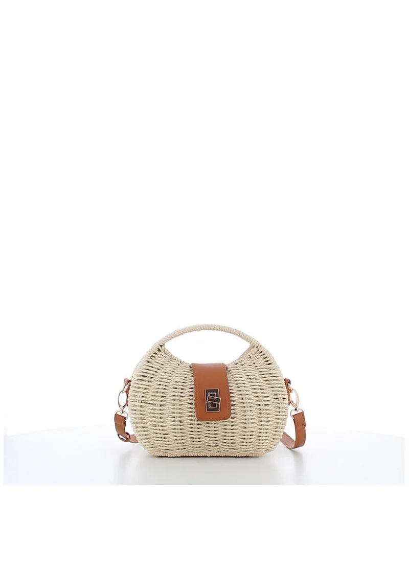مارينا جالانتي Marina Galanti Women's Bottidda Straw-Effect Shoulder Bag - Off White