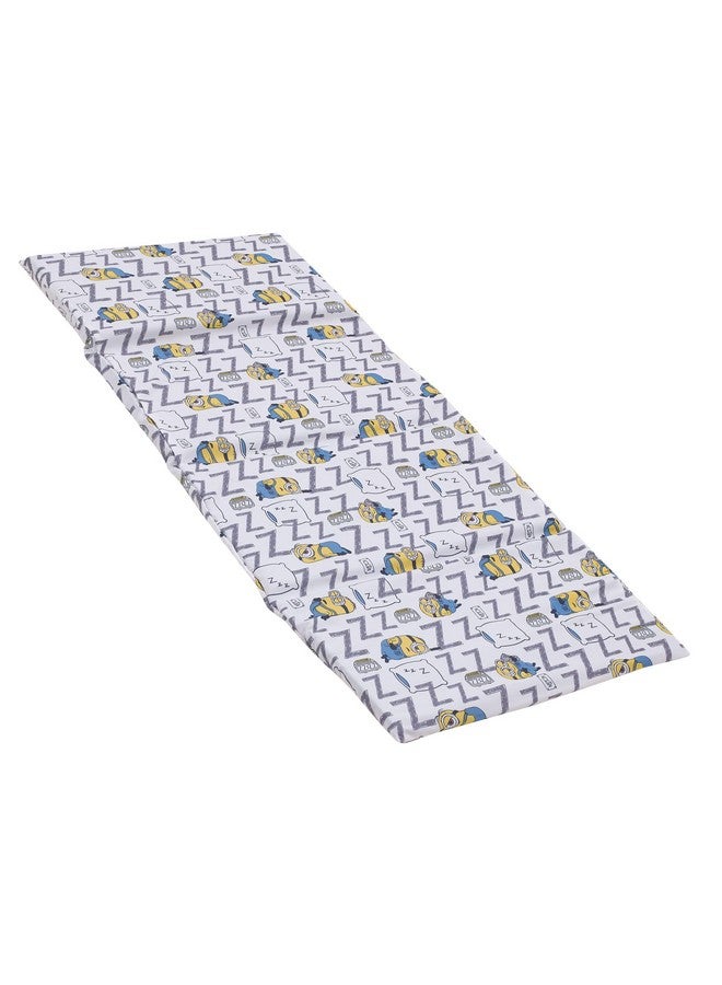 NoJo Illimuniation Lazy Minions Club Gray, Blue, Yellow, and White Preschool Nap Pad Sheet - Image 1