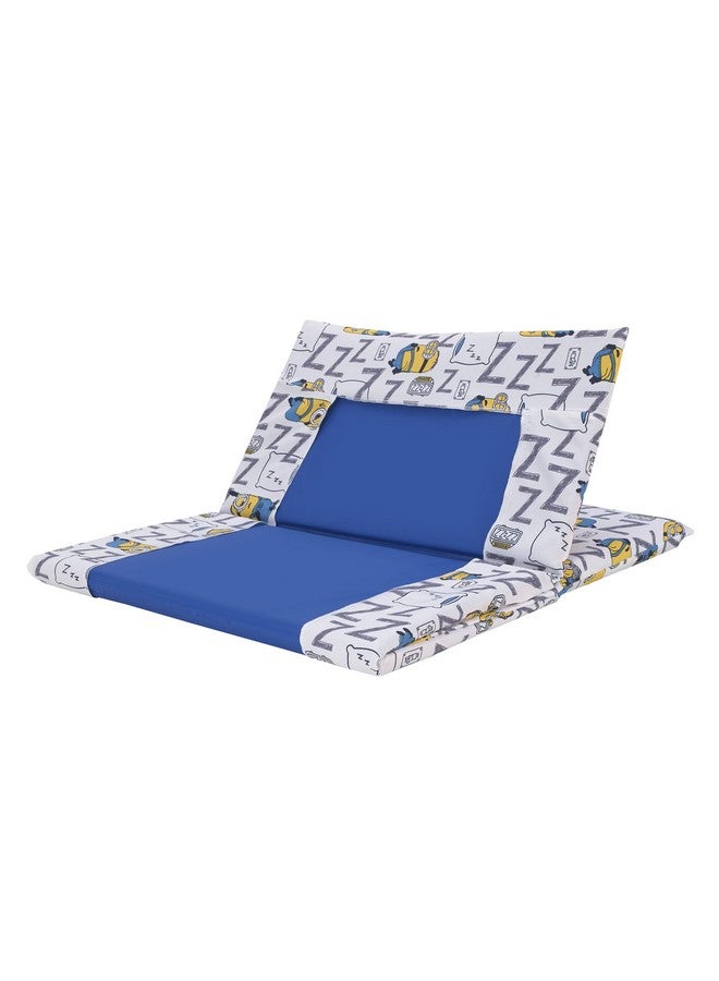 NoJo Illimuniation Lazy Minions Club Gray, Blue, Yellow, and White Preschool Nap Pad Sheet - Image 5