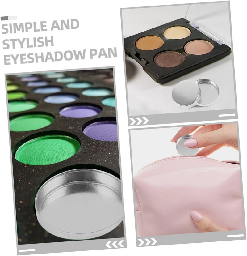 30pcs Round Empty Eyeshadow Pans for Makeup Compact Sample Containers for Cosmetics Lightweight Sturdy Makeup Tray for Beauty Projects for Girls Women - Image 4