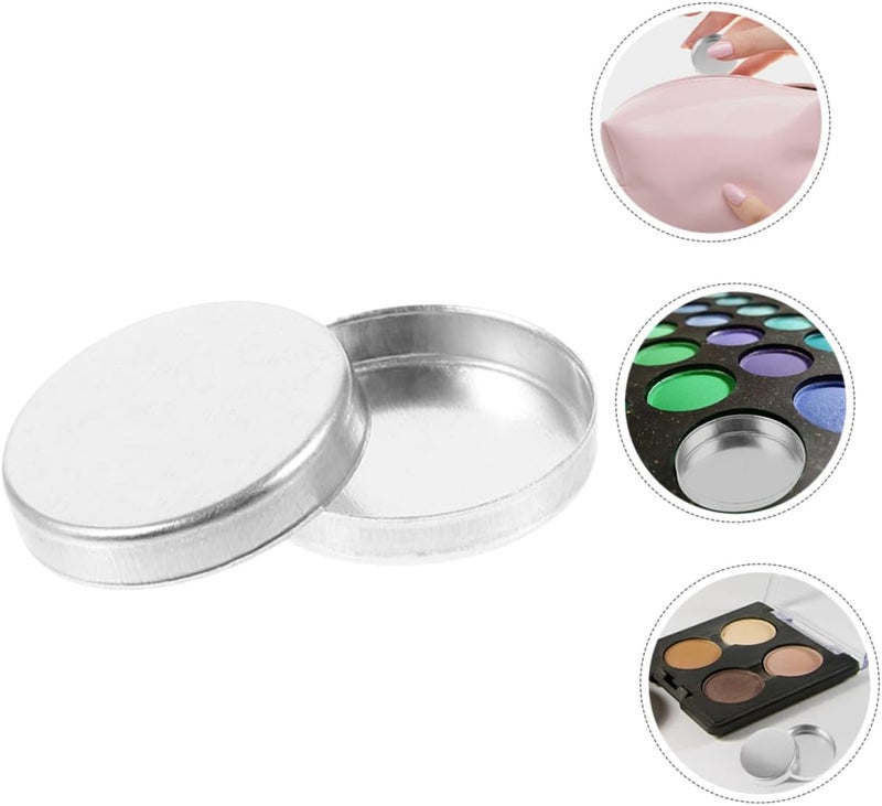 30pcs Round Empty Eyeshadow Pans for Makeup Compact Sample Containers for Cosmetics Lightweight Sturdy Makeup Tray for Beauty Projects for Girls Women - Image 3