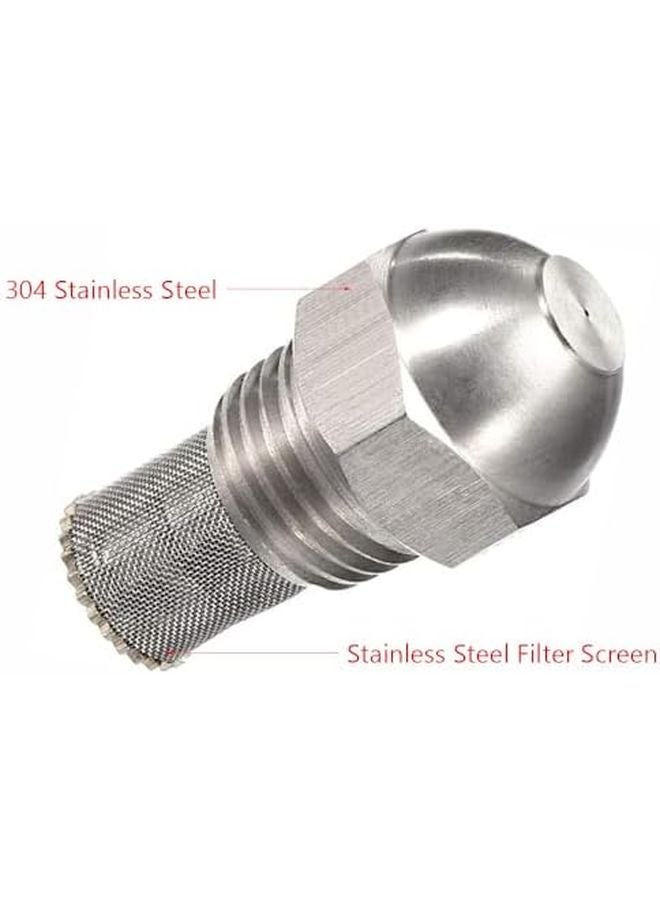 فوهة الضباب الناعم من الفولاذ المقاوم للصدأ 304 الثقيلة 0.7 مم فتحة 1/4 بوصة خيوط BSPT مضادة للانسداد - Image 5