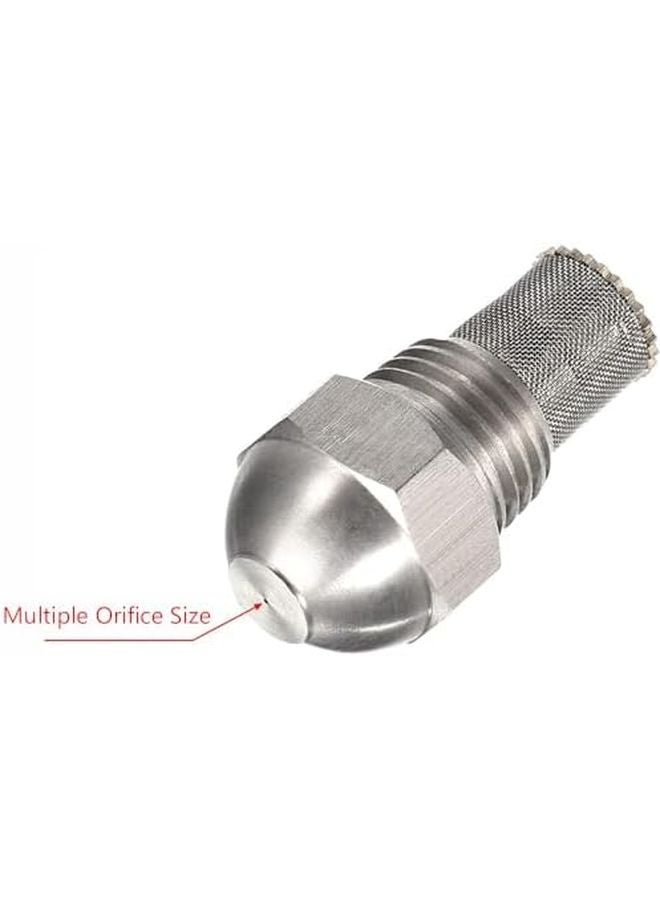 فوهة الضباب الناعم من الفولاذ المقاوم للصدأ 304 الثقيلة 0.7 مم فتحة 1/4 بوصة خيوط BSPT مضادة للانسداد - Image 4