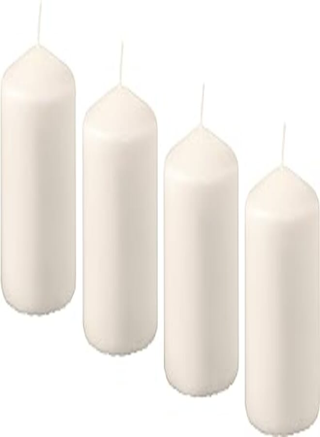 Ikea IKEA 701.242.62 Hemsjö Unscented Block Candle Set of 4, Natural