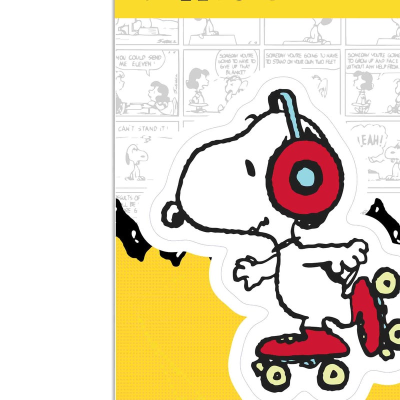 Open Road Brands Peanuts Snoopy Skating Adhesive Vinyl Decal - Fun Snoopy Sticker for Car, Window or Laptop - Image 4
