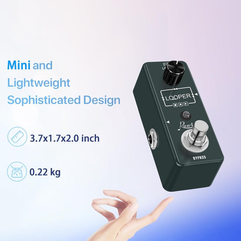 Rowin Looper Guitar Pedal Unlimited Overdubs 10 Minutes of Looping With USB to Import and Export Loop - Image 4