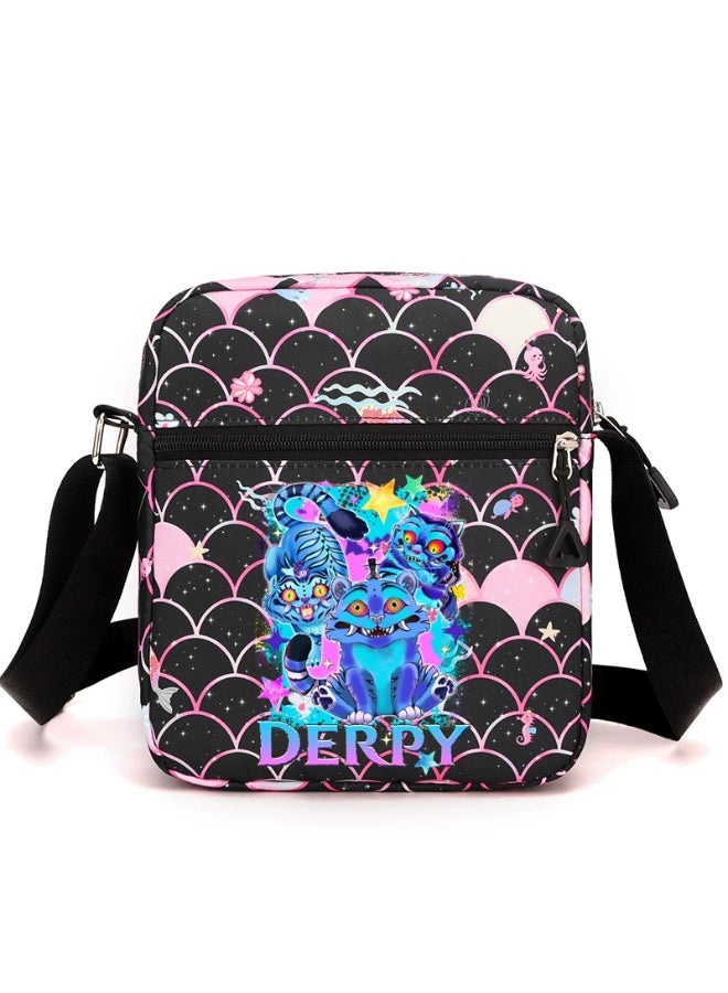 general K-pop Demon Girl Group Print Shoulder Bag for Women Crossbody Bag Schoolbag for Students Campus Bag