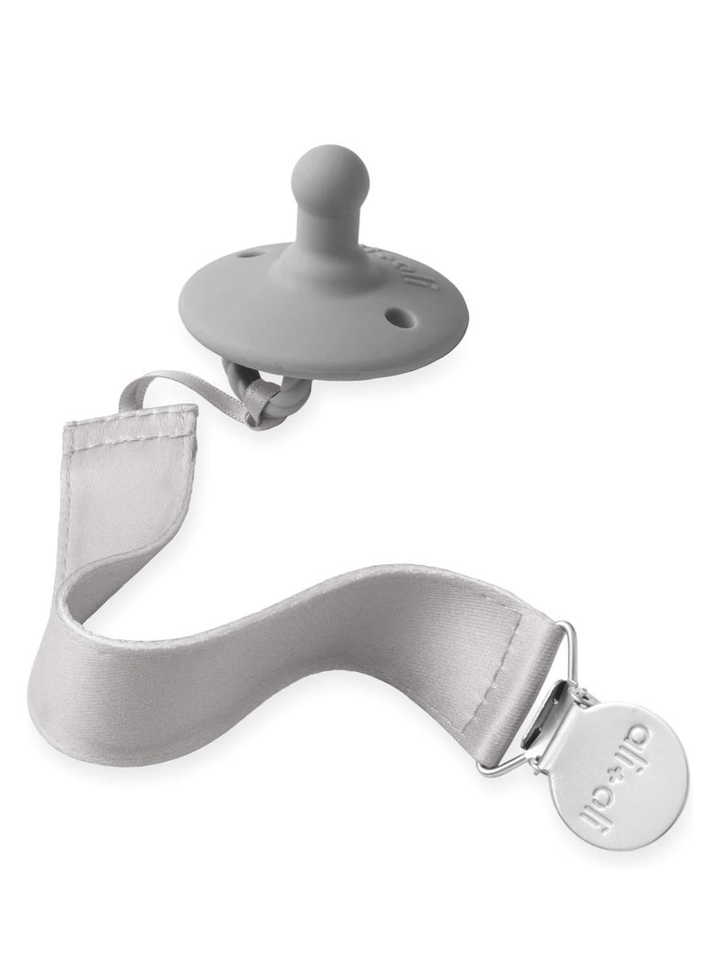 Ali+Oli Pacifier for Baby (2-pk) Original Round Edge (Blue & Mist) One-Size BPA-Free Silicone Soother Set for Newborn & Up - Image 3