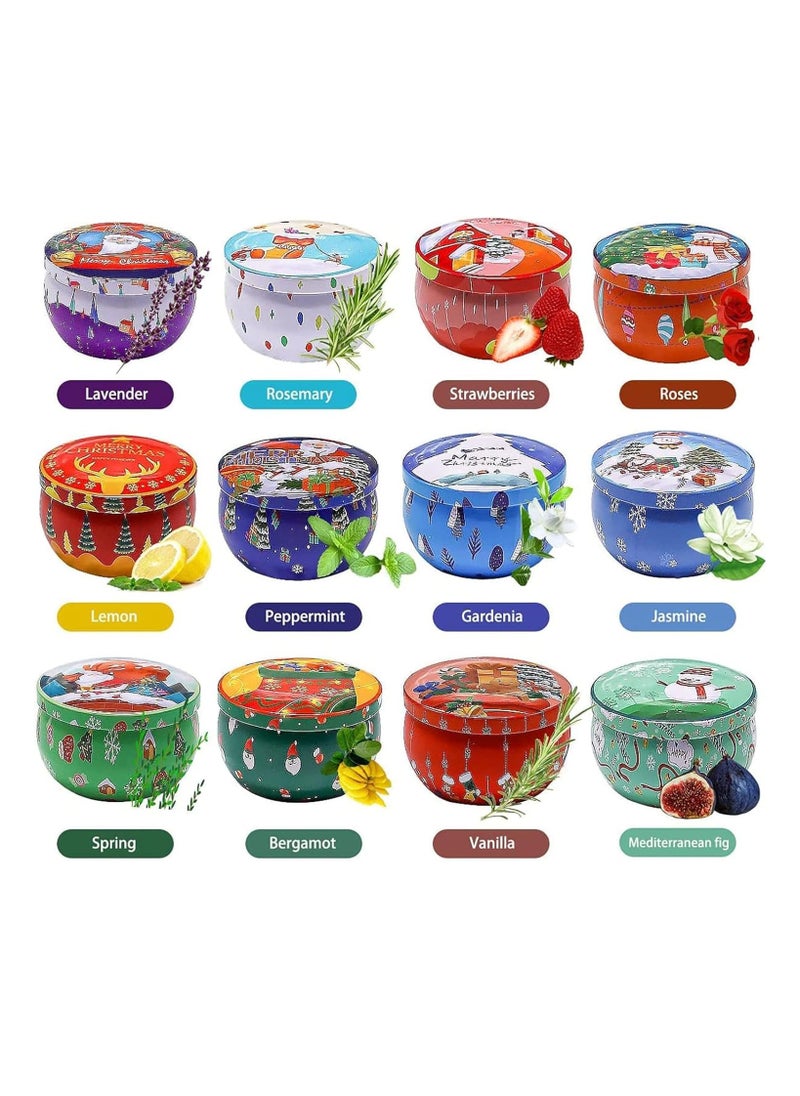 Scented Candle Gift Set 2.5 oz Soy Wax Portable Travel Scented Candle Tin Can Candle for Birthday Anniversary Gifts (12 Pieces) - pzsku/ZF04A8A578F4CC92B419FZ/45/_/1697193196/dc6bc355-70c0-43f5-86a7-f96e59c7ced0