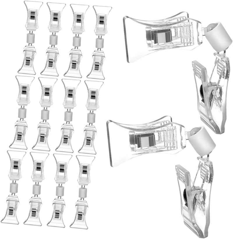25pcs Clip Sign Holder Swivel Banner Clips for Price Tag Retail Display Clothing Rack Merchandise Sign Holder - Image 1