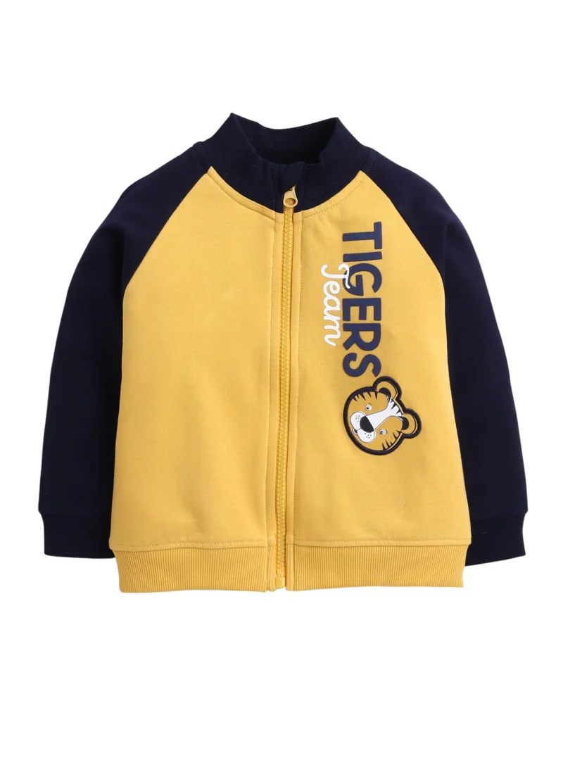 victor and jane Infant Boys Tigers Team 3-Piece CVC Fleece Set – Navy & Mustard