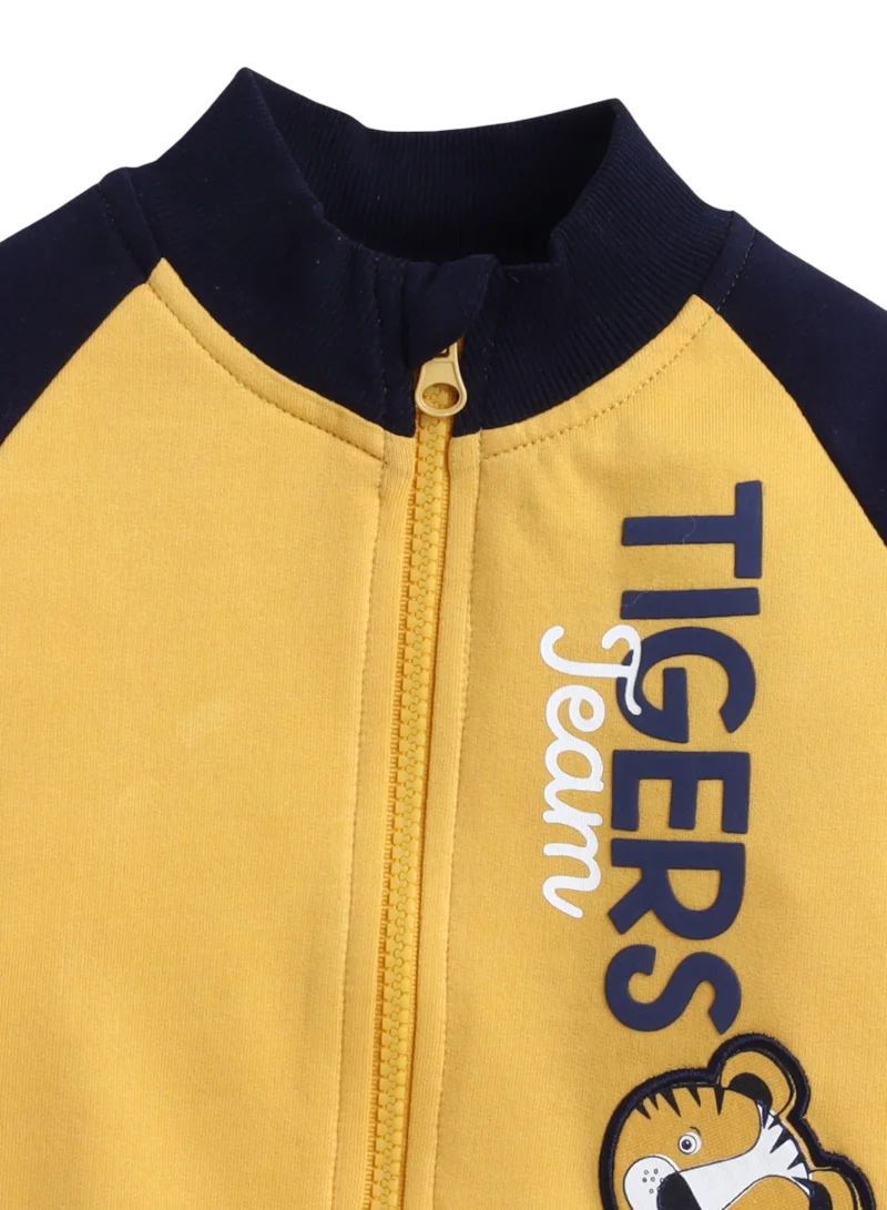 victor and jane Infant Boys Tigers Team 3-Piece CVC Fleece Set – Navy & Mustard